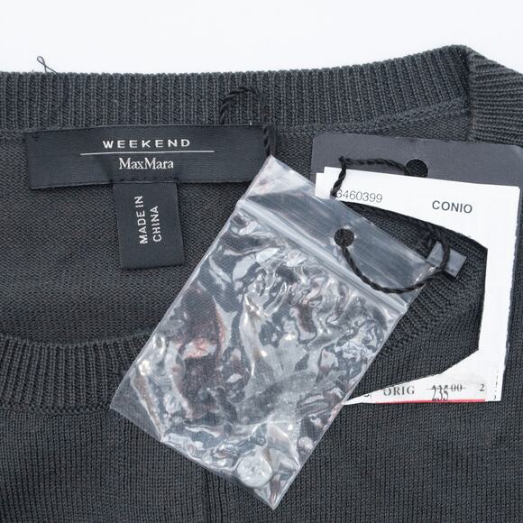 Weekend Max Mara Charcoal Silk Blend Shrug Cardigan Gray Size XS - Picture 6 of 8